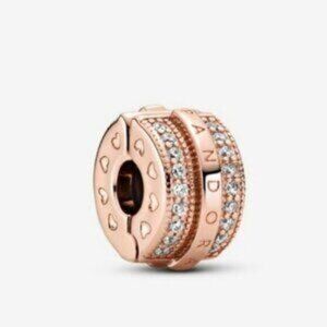 NEW Pandora Logo Clip Bracelet Charm